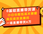 0基础直播带货课:小白也能低成本搭建疯狂卖货直播间:1场直播带货6万-八爪鱼资源库