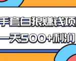 某团队收费项目：空手套白狼，一天500+利润，人人可做-八爪鱼资源库