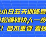 卓让闲鱼小白五天训练营，每天一小时，轻松赚钱快人一步-八爪鱼资源库