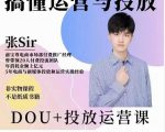 张sir的dou+投放运营课:搞懂运营与投放,全面提升账号的流量运营效率-八爪鱼资源库