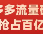 阿杰·拼多多流量破局:如何打黑标，爆款的思路，拼多多流量框架，快速抢占百亿流量-八爪鱼资源库