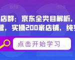 贝千电商店群:京东全类目解析,京东店群专业运营,实操200家店铺,纯实战经验-八爪鱼资源库