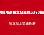 跨境电商独立站高效运行训练营,独立站全链路拆解-八爪鱼资源库