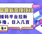 东方财富最新变现项目，利用接码平台拉新，多号多撸，日入几百无压力-八爪鱼资源库