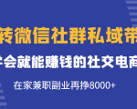 玩转微信社群私域带货，学会就能赚钱的社交电商，在家兼职副业再挣8000+-八爪鱼资源库