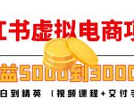 小红书虚拟电商项目：从小白到精英 月收益5000到30000 (视频课程+交付手册)-八爪鱼资源库