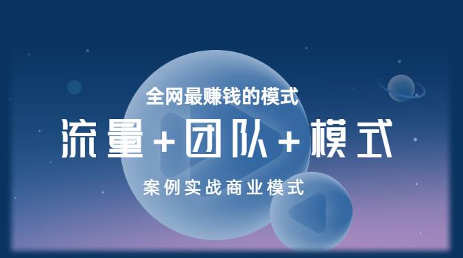 王冲老师《流量+团队+模式》商业模式实战课，全网最赚钱的模式-八爪鱼资源库
