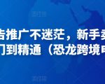 亚马逊广告推广不迷茫,新手卖家产品运营入门到精通(恐龙跨境电商)-八爪鱼资源库
