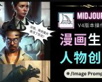 Midjourney V4版本操作教程:2个简单参数,完成漫画生成,人物创建-八爪鱼资源库