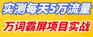 百度万词霸屏实操项目引流课，30天霸屏10万关键词-八爪鱼资源库