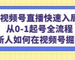 视频号直播快速入局:从0-1起号全流程,新人如何在视频号掘金-八爪鱼资源库