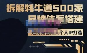 牛牛·500家餐饮品牌搭建&短视频深度解析，拆解牦牛道500家品牌体系搭建-八爪鱼资源库