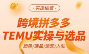 跨境拼多多TEMU实操与选品，​掌握平台运营方法技巧，选品避坑12条标准，爆款的底层思路等-八爪鱼资源库