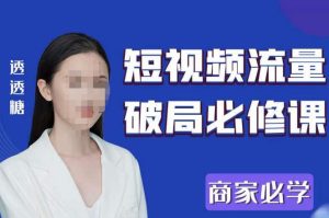 2023最新透糖短视频流量破局必修课——商家必学-八爪鱼资源库