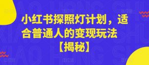 小红书探照灯计划，适合普通人的变现玩法【揭秘】-八爪鱼资源库