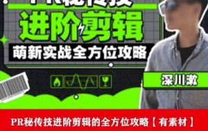 PR进阶剪辑培训班，让你快速成为剪辑大师12节视频课程+素材！-八爪鱼资源库