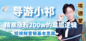 埃德蒙导游小祁，精准涨粉200w的底层逻辑，短视频营销基本思路-八爪鱼资源库