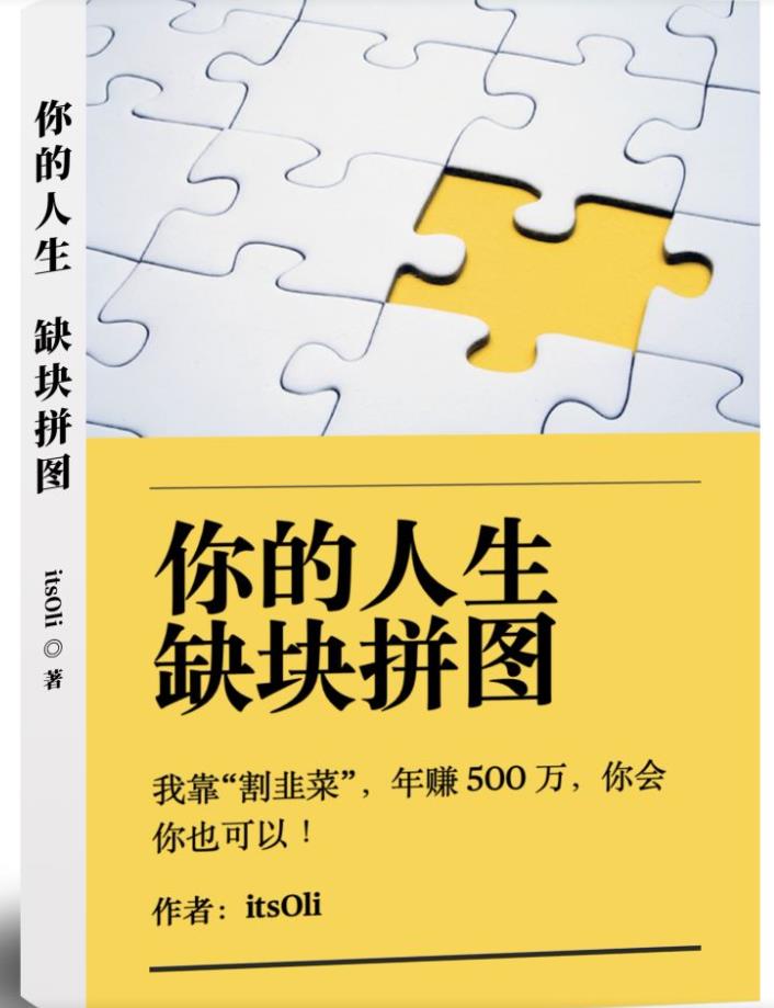某高赞电子书《你的人生,缺块拼图——我靠“割韭菜”,年赚500万,你会你也可以》-八爪鱼资源库