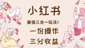 小红书最强三合一玩法,一份操作获得三份收益!【揭秘】-八爪鱼资源库