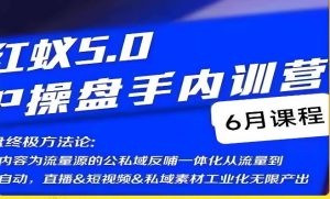 红蚁5.0IP操盘手内训营，IP操盘终极方法论-八爪鱼资源库