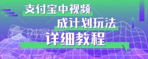 避坑玩法:支付宝中视频分成计划玩法实操详解【揭秘】-八爪鱼资源库