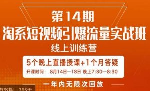 南掌柜·淘系短视频引爆流量实战班，​短视频是一个没有天花板的流量入口-八爪鱼资源库