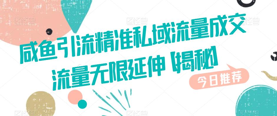 咸鱼引流精准私域流量成交流量无限延伸【揭秘】-八爪鱼资源库