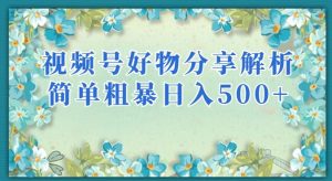 视频号好物分享解析,简单粗暴可以批量方大的项目【揭秘】-八爪鱼资源库