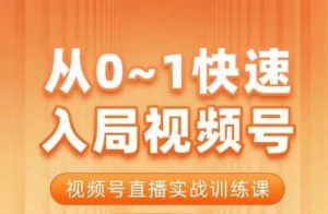 陈厂长·从0-1快速入局视频号课程，视频号直播实战训练课-八爪鱼资源库