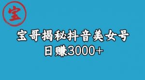 宝哥揭秘抖音美女号玩法，日赚3000+【揭秘】-八爪鱼资源库
