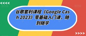 谷歌套利课程《Google Cash 2023》零基础入门课，随到随学-八爪鱼资源库