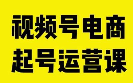 视频号电商起号运营课，教新人如何自然流起号，助力商家0-1突破-八爪鱼资源库