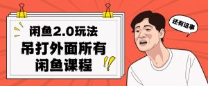 闲鱼2.0玩法单号每天日入2000，吊打市面所有课程-八爪鱼资源库