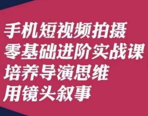 手机短视频拍摄零基础进阶实战课，培养导演思维用镜头叙事唐先生-八爪鱼资源库