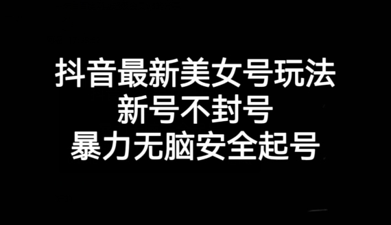 抖音最新美女号玩法，新号不封号，暴力无脑安全起号【揭秘】-八爪鱼资源库