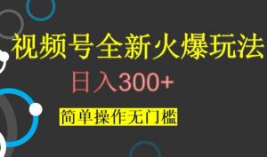 视频号最新爆火玩法，日入300+，简单操作无门槛【揭秘】-八爪鱼资源库