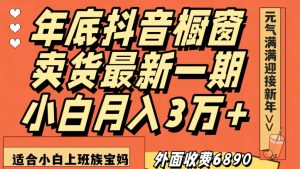 外面收费6890元年底抖音橱窗卖货最新一期，小白月入3万，适合小白上班族宝妈【揭秘】-八爪鱼资源库