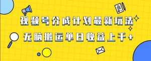 视频号最新爆火赛道玩法，只需无脑搬运，轻松过原创，单日收益上千【揭秘】-八爪鱼资源库