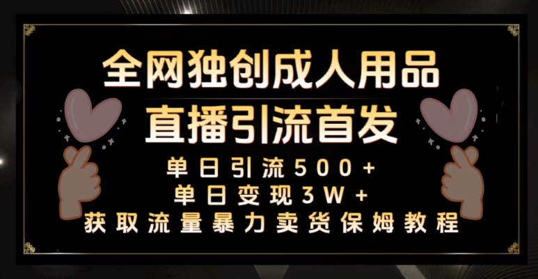 全网独创真人主播+无人直播单日引流500+,橙人用品暴力卖货单日变现3W+保姆似教学2.0【揭秘】-八爪鱼资源库