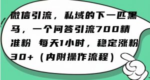 怎么搞精准创业粉？微信新赛道，每天一小时，利用Ai一个问答日引100精准粉-八爪鱼资源库
