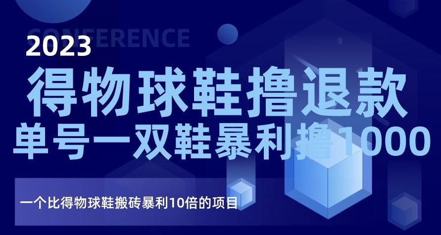 2023得物球鞋撸退款，单号一双鞋暴利撸1000，一个比得物球鞋搬砖暴利10倍的项目【揭秘】-八爪鱼资源库