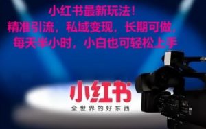 小红书最新玩法！精准引流，私域变现，长期可做，每天半小时，小白也可轻松上手【揭秘】-八爪鱼资源库