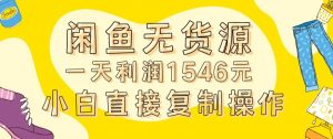 外面收2980的闲鱼无货源玩法实操一天利润1546元0成本入场含全套流程【揭秘】-八爪鱼资源库