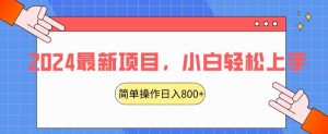 2024最新项目，红娘项目，简单操作轻松日入800+【揭秘】-八爪鱼资源库