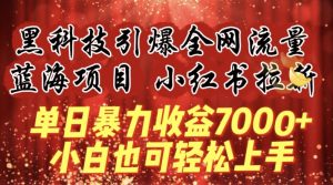 蓝海项目!黑科技引爆全网流量小红书拉新,单日暴力收益7000+,小白也能轻松上手【揭秘】-八爪鱼资源库
