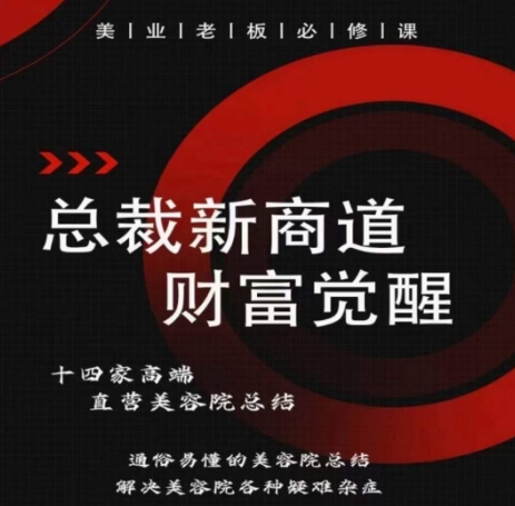 总裁新商道(美业老板必修课),通俗易懂的美容院总结,解决美容院各种疑难杂症-八爪鱼资源库