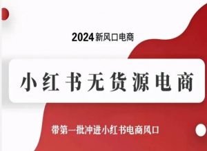 2024新风口电商，小红书无货源电商，带第一批冲进小红书电商风口-八爪鱼资源库