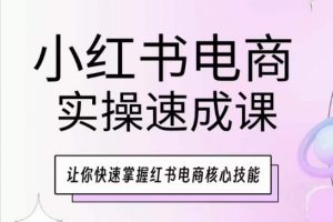 小红书电商实操速成课,让你快速掌握红书电商核心技能-八爪鱼资源库
