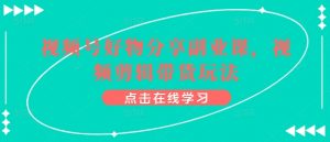 视频号好物分享副业课，视频剪辑带货玩法-八爪鱼资源库