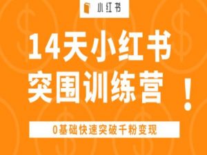 14天小红书突围训练营 ，0基础快速突破千粉变现-八爪鱼资源库